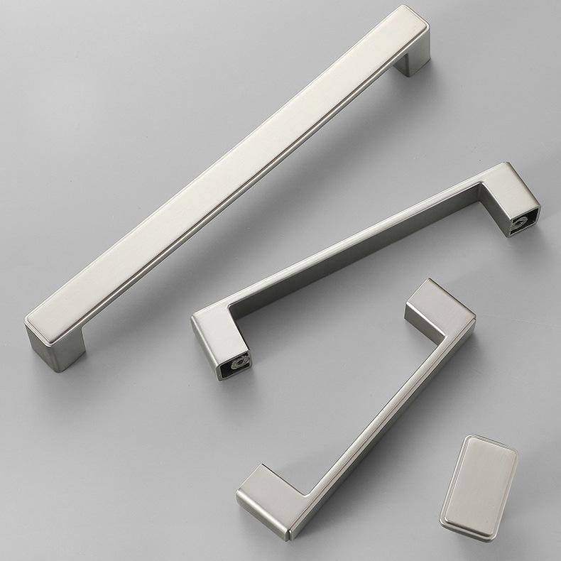 Contemporary Silver Colour Metal Cabinet Door Drawer Handles and Knobs