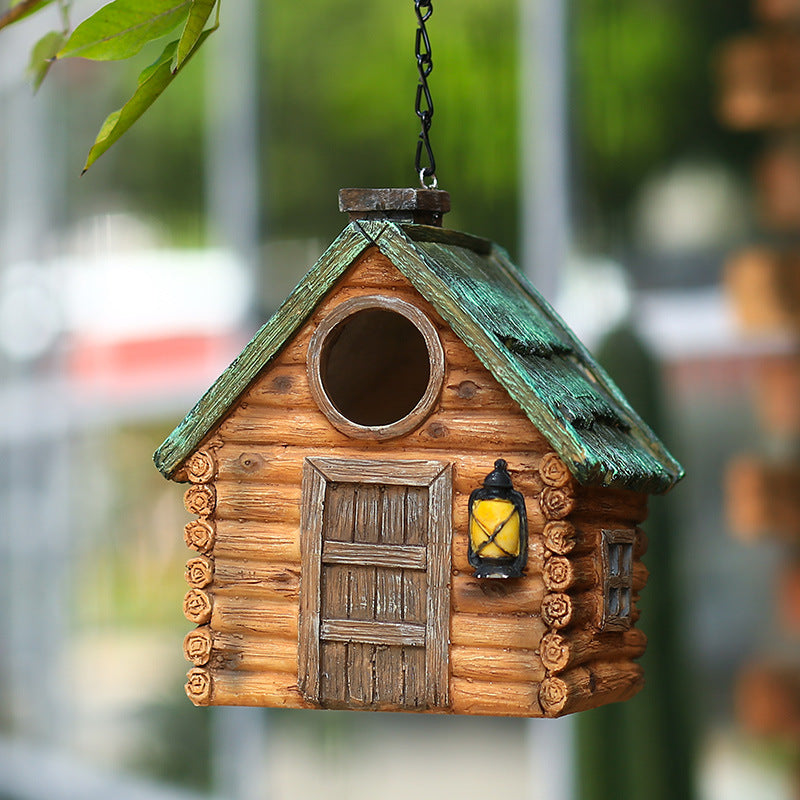 Outdoor Hanging Bird House for Bird Lovers, Cute Birdhouse for Small Wild Birds, Garden Tree Hanging Ornaments