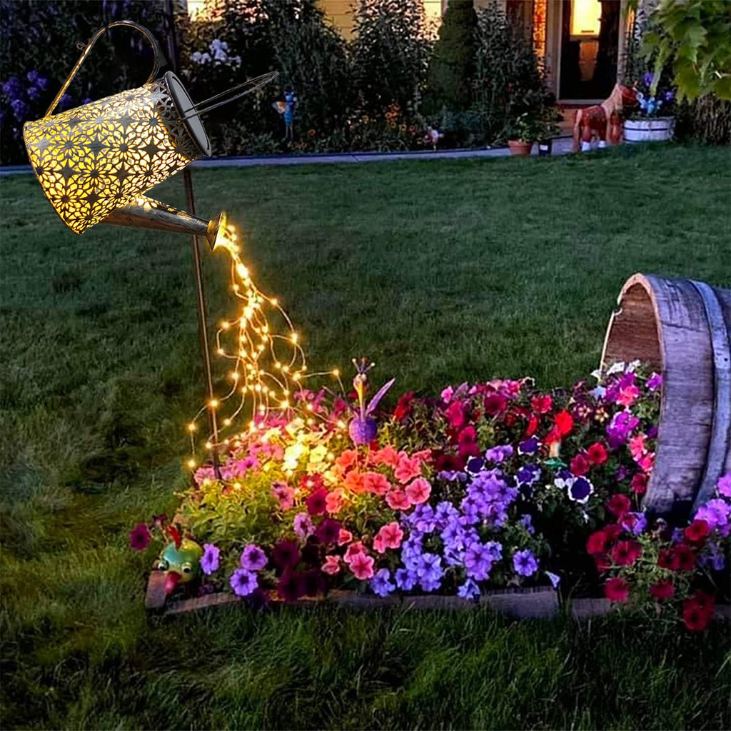 Solar Watering Can with Lights Outdoor,Hanging Solar Lantern for Garden Decor for Yard Pathway Patio Gifts