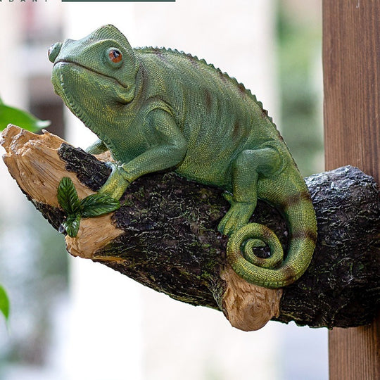 Garden Decoration Chameleon Tree Hanging Resin Ornaments